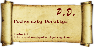 Podhorszky Dorottya névjegykártya