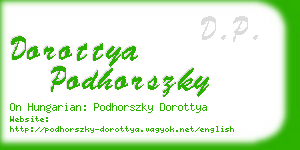 dorottya podhorszky business card